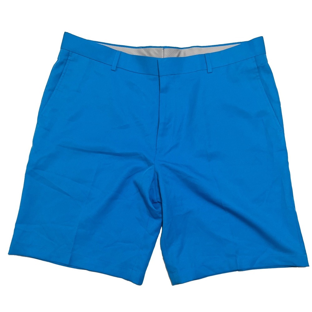 Louis Raphael Men's Golf Bermuda Chino Shorts Flat Front Ocean Blue Size 38
